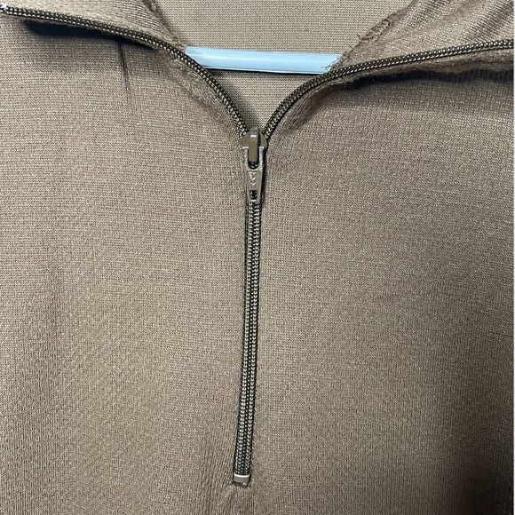 Vintage Kenyon Brown 1/4 Zip Pullover Long sleeve Top Sz Medium - Picture 2 of 5